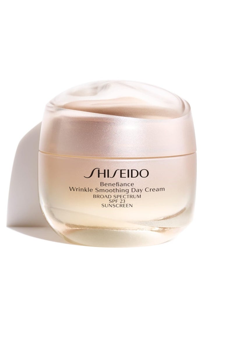 Shiseido Benefiance Wrinkle Smoothing Day Cream SPF 23, 50ML – Anti-Aging Moisturizer for Wrinkle Reduction and Skin Protection - Image 1