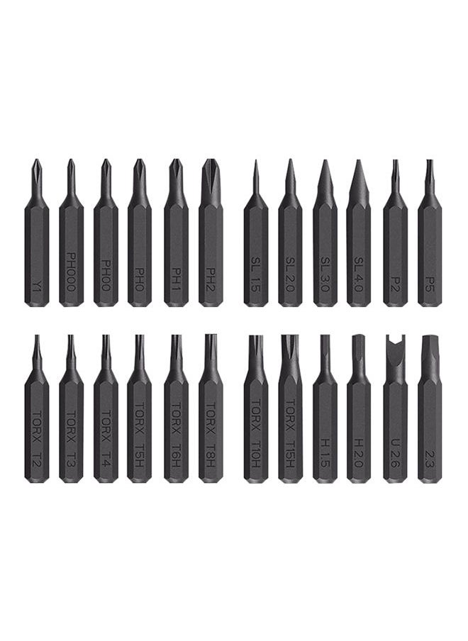 Generic 24-Piece Mijia Wiha Magnetic Bits With Screw Driver Kit Black 3.1x7.1x1.2inch  - Image 2