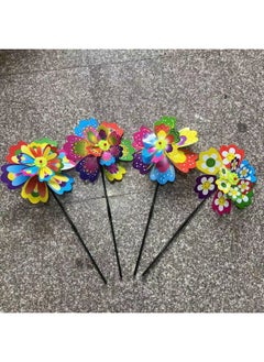 Cartoon Large Two-wheel Windmill Double-layer Cartoon Pattern Windmill Rotating Windmill Windmill Toys Wholesale-Color:Double Butterfly Windmill