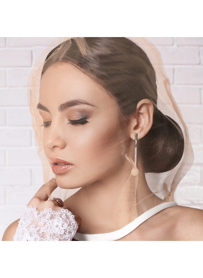 Loopeer 6 Pcs Makeup Protector Hood Washable Light Airy Nylon Chiffon Makeup Hood Zipper Closure Reusable Make up Face Cover for Women Girls Beauty Weddings (Nude)  - Image 5