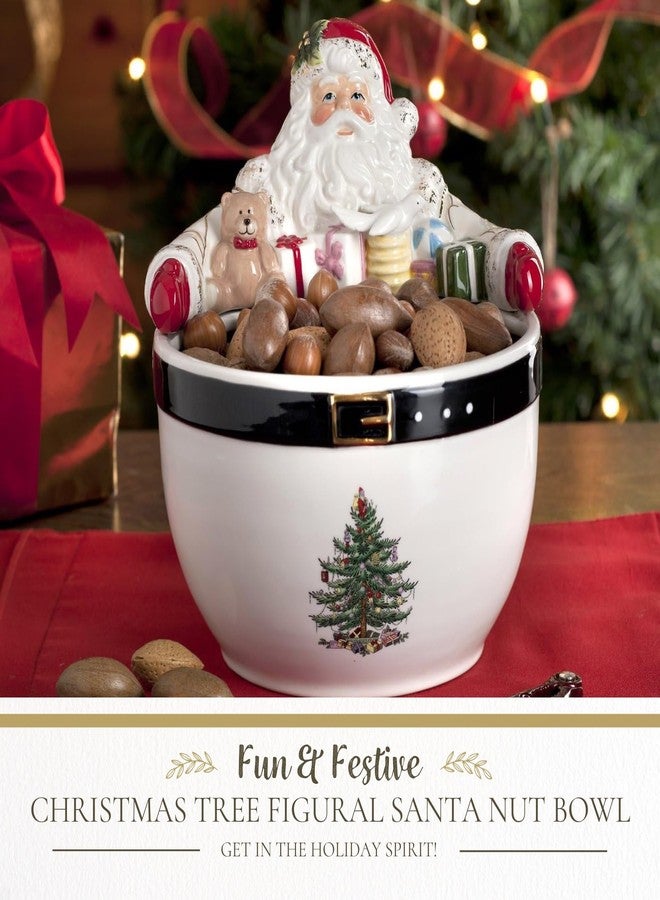 Spode Christmas Tree 7-Inch Santa Nut Bowl - Decorative Serving Bowl for Candies, Nuts, or Desserts - Christmas Holiday Season, Fine Earthenware - Holiday Entertaining & Festive Table Decor - Image 2