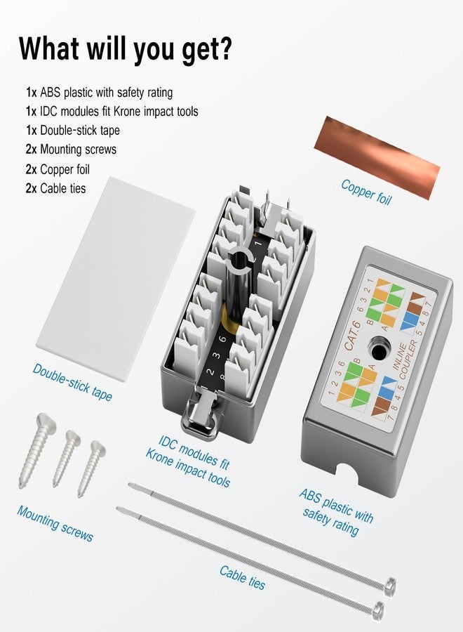 iwillink 10Gbps Shielded Ethernet Junction Box,Cat6 Junction Box, Punch Down Type - Image 5