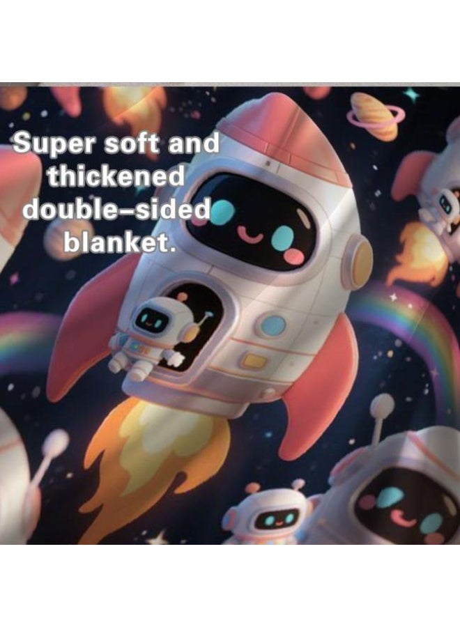 general Wisdom Fairy (latest) flannel thin blanket (warm and comfortable, suitable for sleep, game use, dust and sandproof) 150cm*200cm - 42 - Image 5