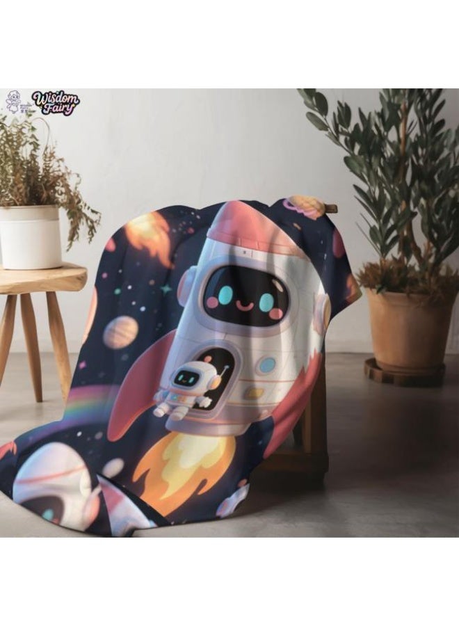 general Wisdom Fairy (latest) flannel thin blanket (warm and comfortable, suitable for sleep, game use, dust and sandproof) 150cm*200cm - 42 - Image 1