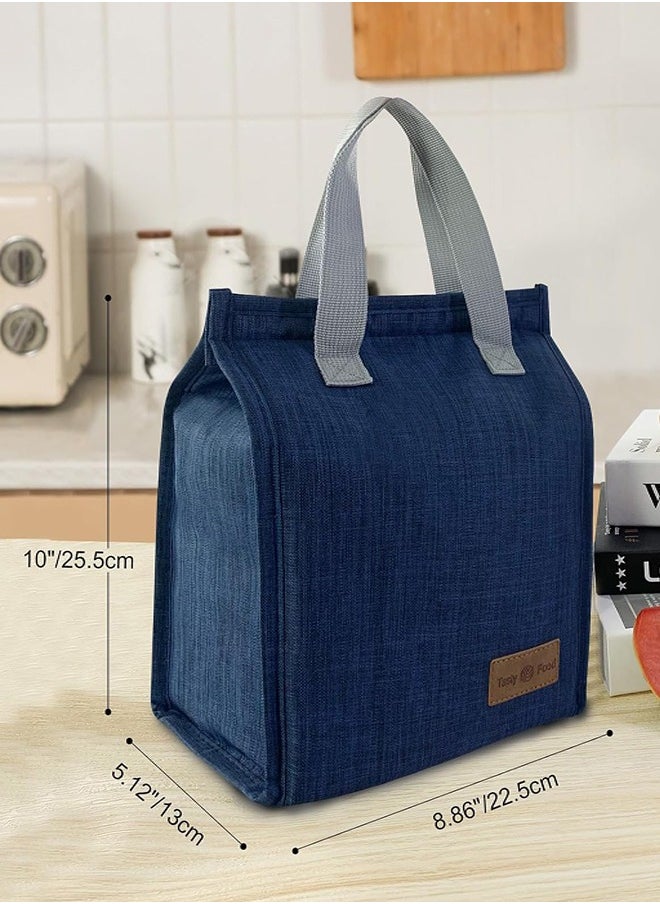 0TO1 TECH Insulated Lunch Box Bag, Waterproof Lunch Bags for Women, Man, Office, Work, School, Beach, Picnic, Fishing, Hiking, Travel, Thermal Leak-Proof Cool Bag Tote Bag with Shoulder Strap Oxford Blue 24 x 21x 13 cm Blue  - Image 4