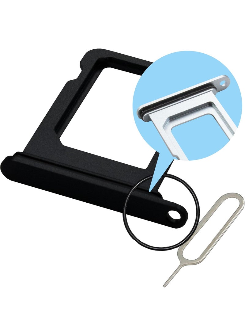 Mmobiel MMOBIEL SIM Card Tray Compatible with iPhone 13 Mini  SIM Slot Tray Holder  SIM Holder Replacement  Incl SIM Card Removal Tool and Waterproof Rubber Seal Ring  Black  - Image 2