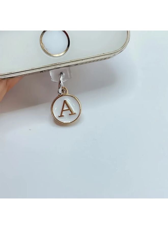 White Letter Dust Plug For Type C Alloy Cover Accessory Device Protection - Image 4