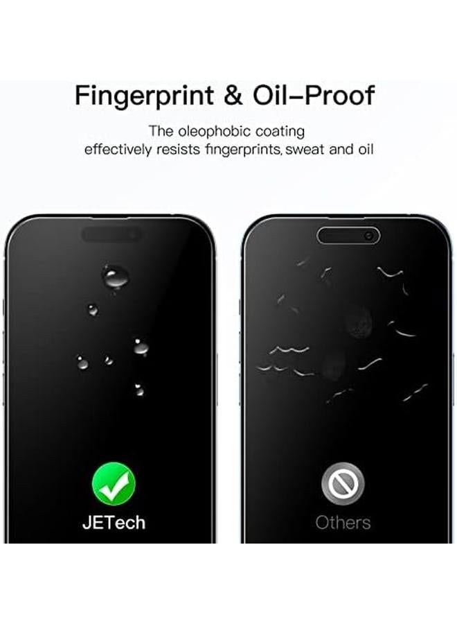 Jetech Full Coverage Screen Protector For Iphone 14 Pro Max 6.7 Inch 9H Tempered Glass Film Case Friendly Hd Clear 3 Pack - Image 5
