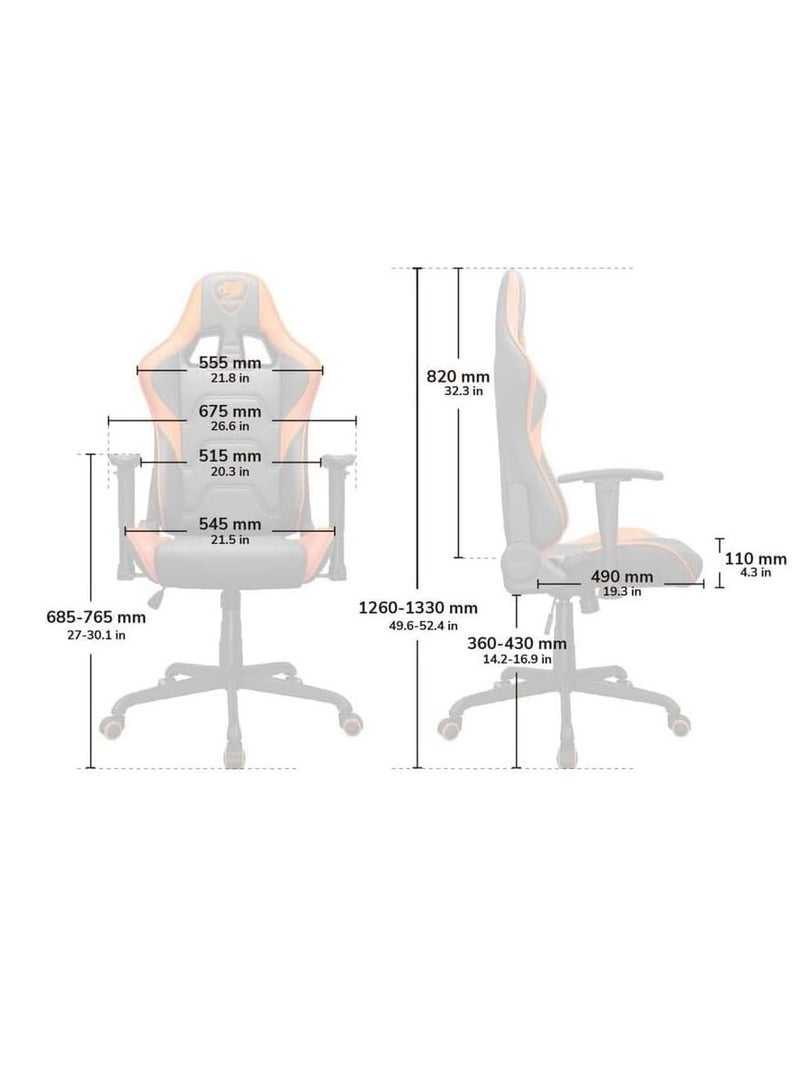 كوجار كرسي ألعاب Cougar Armor Elite Royal – أسود، تصميم مريح، دعم للرقبة والظهر، مساند قابلة للتعديل، جلد فاخر وقاعدة قوية بعجلات - Image 3