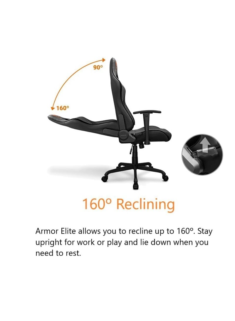 كوجار كرسي ألعاب Cougar Armor Elite Royal – أسود، تصميم مريح، دعم للرقبة والظهر، مساند قابلة للتعديل، جلد فاخر وقاعدة قوية بعجلات - Image 5