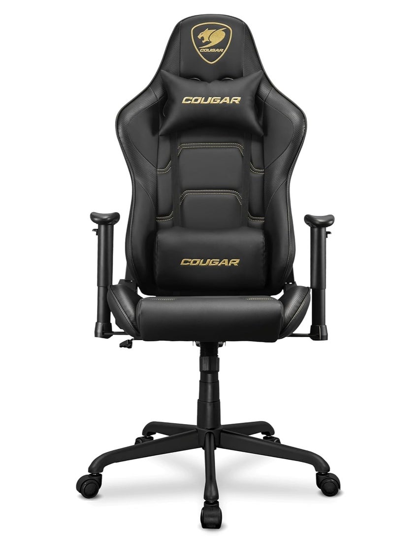 كوجار كرسي ألعاب Cougar Armor Elite Royal – أسود، تصميم مريح، دعم للرقبة والظهر، مساند قابلة للتعديل، جلد فاخر وقاعدة قوية بعجلات - Image 4