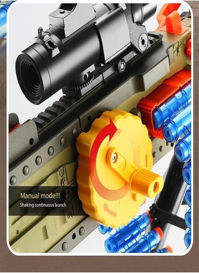 fashionhome - M2 Model Multi Component Electric Manual Integrated Soft Bullet Gun Foam Darts Elite Assault Outdoor Parent Child Interaction Toy Heavy Machine Gun - Image 1