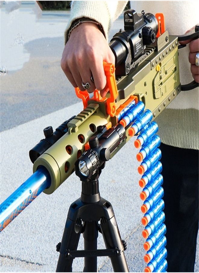 fashionhome - M2 Model Multi Component Electric Manual Integrated Soft Bullet Gun Foam Darts Elite Assault Outdoor Parent Child Interaction Toy Heavy Machine Gun - Image 1