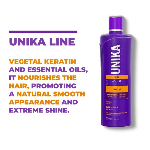 agilise Unika Batana Oil Sulfate-Free Shampoo for Keratin Treated & Chemically Treated Hair - Olive, Coconut & Ojon (Batana) Oil, Paraben-Free, Color-Safe Smoothing & Repair, pH Balanced 4.0-5.0 - Image 3
