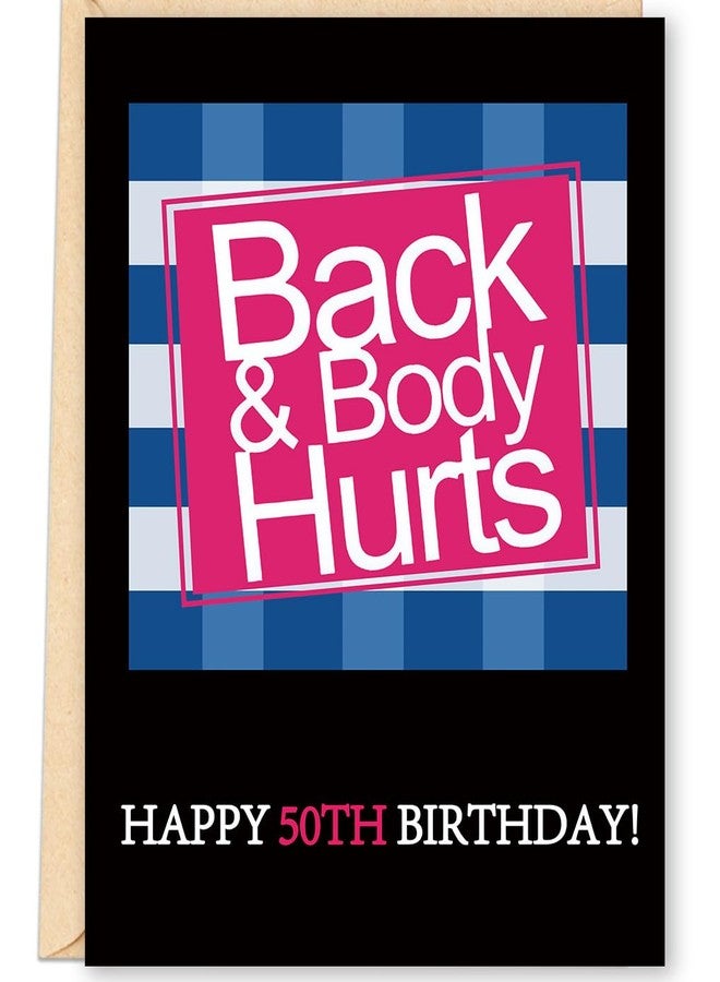 FANCYLUCKY Funny 50th Birthday Card Gifts Decorations for Her Him Women Men, Happy 50 Year Old Birthday Family Celebration, Printed Message Inside with Envelope - Image 1