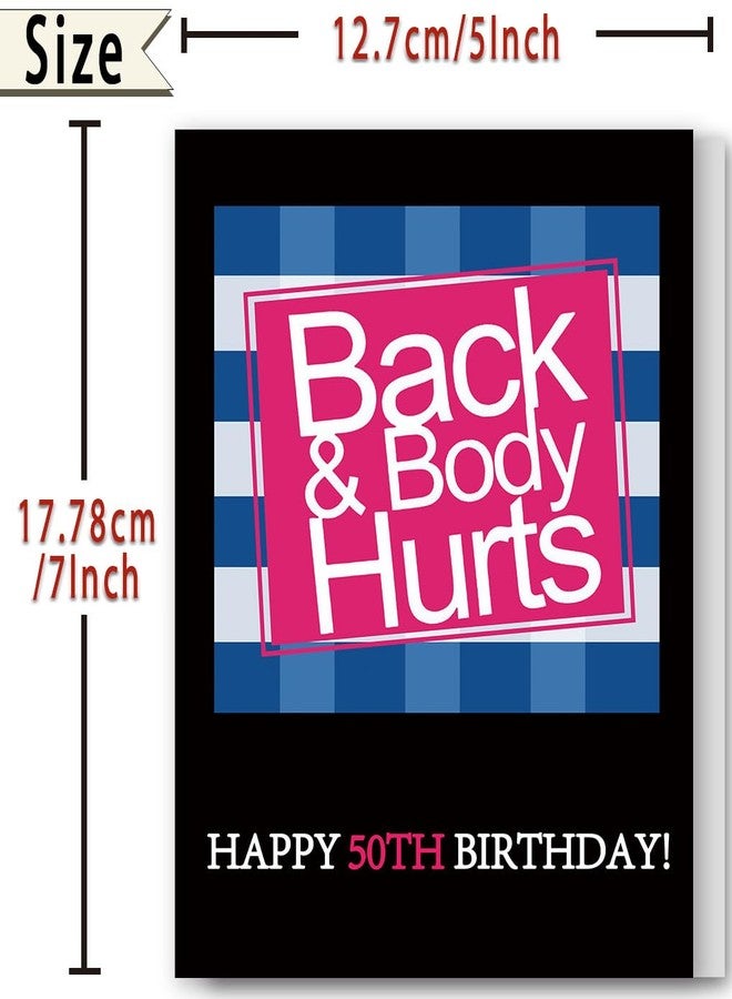 FANCYLUCKY Funny 50th Birthday Card Gifts Decorations for Her Him Women Men, Happy 50 Year Old Birthday Family Celebration, Printed Message Inside with Envelope - Image 3
