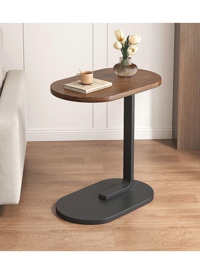 DubaiGallery Side table simple and modern corner sofa aesthetic standing table oval coffee table tea table wood floor design home furniture