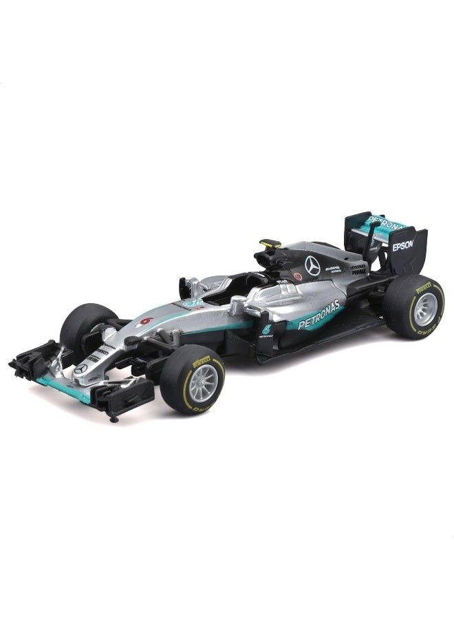 Bburago 1:43 Formula 7-Pk. (without helmet, with plastic demo stand) - Mercedes (DELUXE VERSION) - Image 3