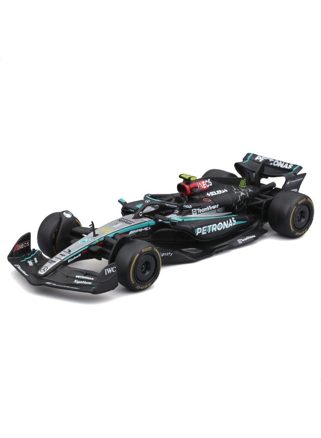 Bburago 1:43 Formula 7-Pk. (without helmet, with plastic demo stand) - Mercedes (DELUXE VERSION) - Image 5
