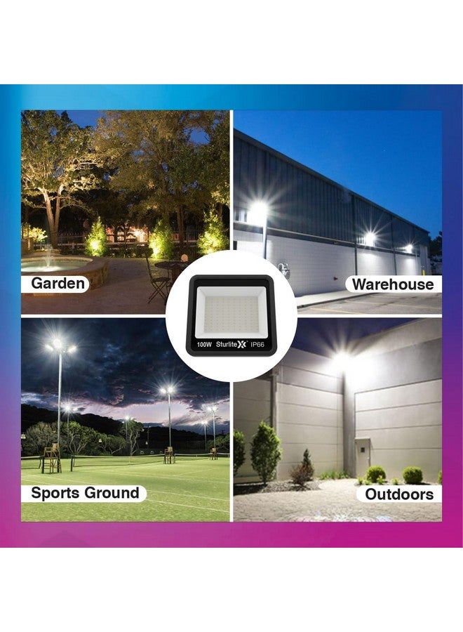 Sturlite Toddo 100 W LED Flood Light| Cool White 6500K Color Temperature LED Lamp| IP66 Waterproof Surge Protection Focus Light for Factory, Garage, Parking, Garden, Playground & Shop - (Pack of 1) - Image 4
