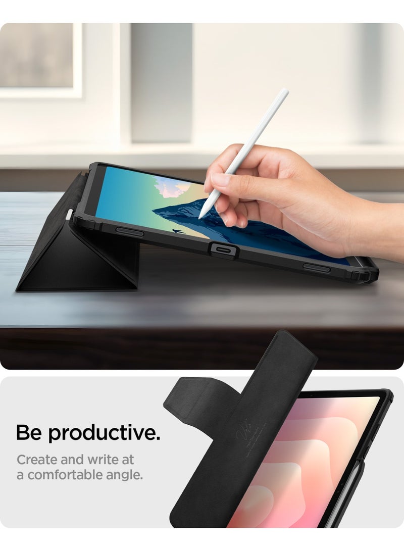 Spigen Ultra Hybrid Pro Samsung Galaxy Tab S11 Case Cover 11 inch (2025) Tri-Fold Cover Clear Back with S Pen Holder - Black - Image 5