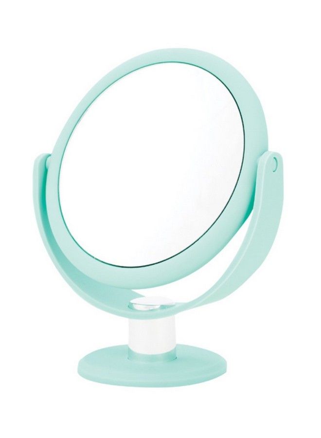 Danielle Tabletop Mount 10X Soft Touch Round Vanity Mirror Seafoam - Image 1