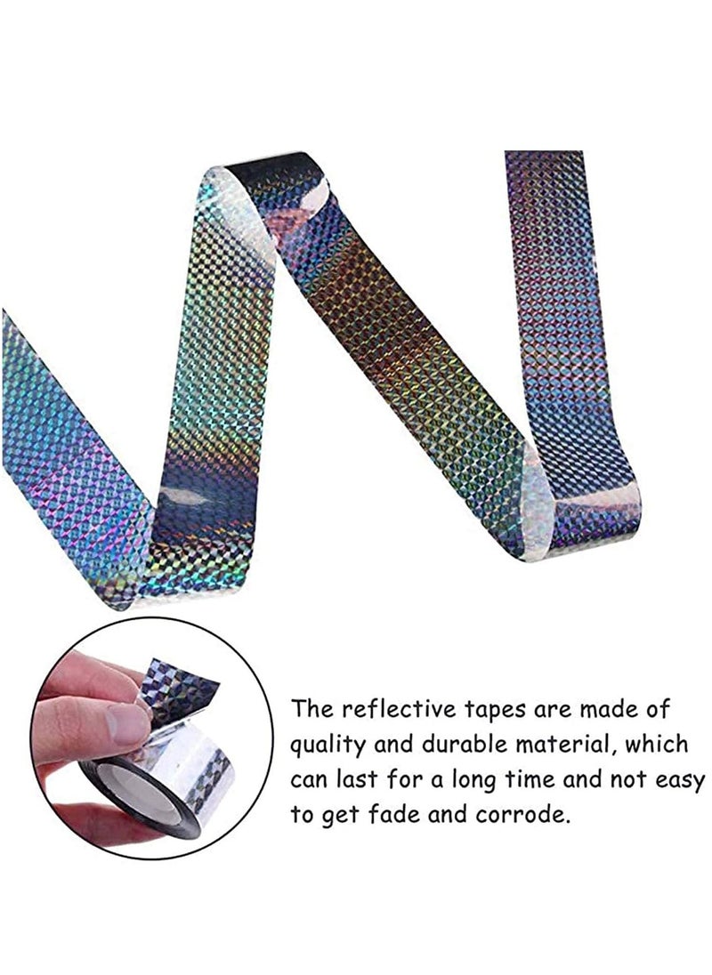 Generic - Bird Scare Tapes 2 Pack Repellent Deterrent Reflective Device Double Sided Bird Ribbonfor Home Garden and Total Scare Flash Tape Keep Pigeons Ducks Crows to Prevent from Hitting Windows - Image 1