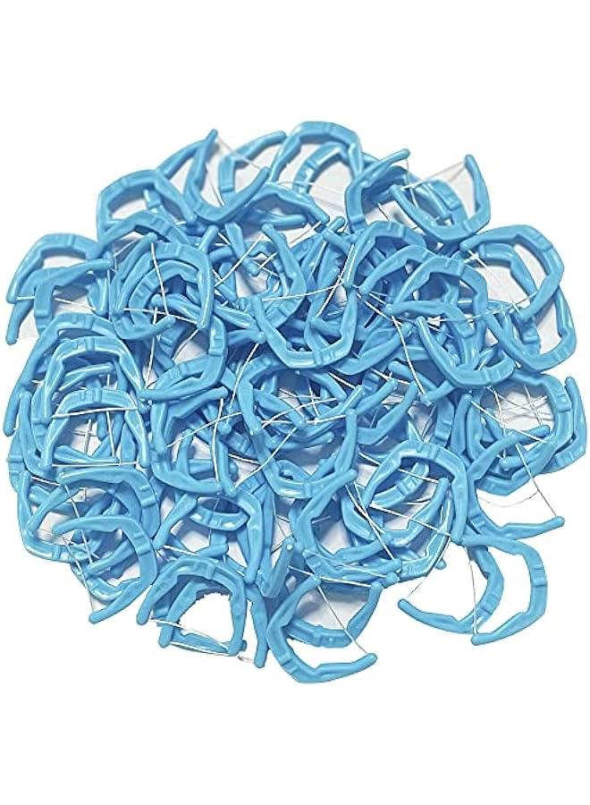 1 Set Dental Floss Holder with 100 Replacement Floss Heads Teeth Cleaning Stick Clean Between The Tooth - Image 5