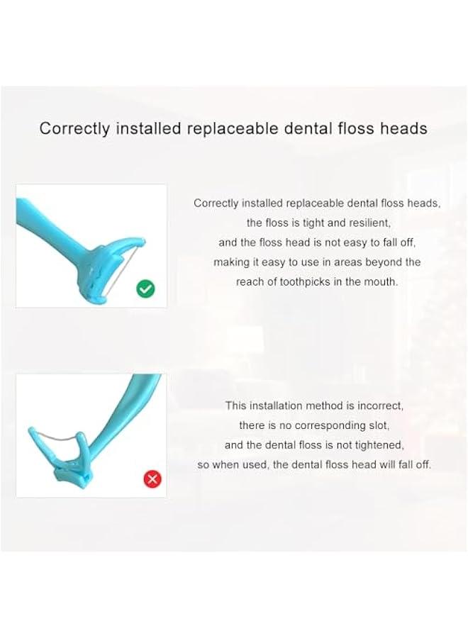 1 Set Dental Floss Holder with 100 Replacement Floss Heads Teeth Cleaning Stick Clean Between The Tooth - Image 4