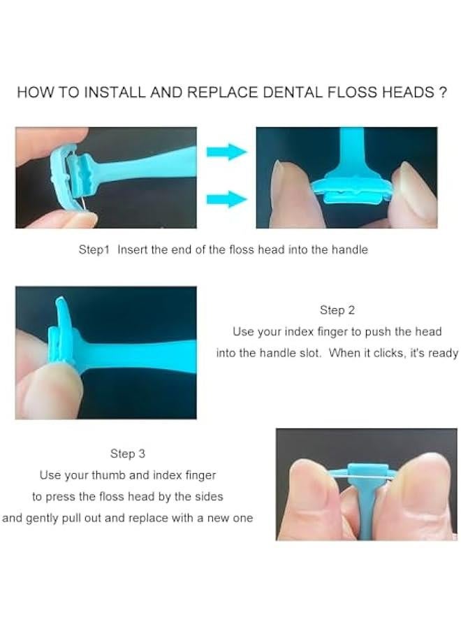 1 Set Dental Floss Holder with 100 Replacement Floss Heads Teeth Cleaning Stick Clean Between The Tooth - Image 3