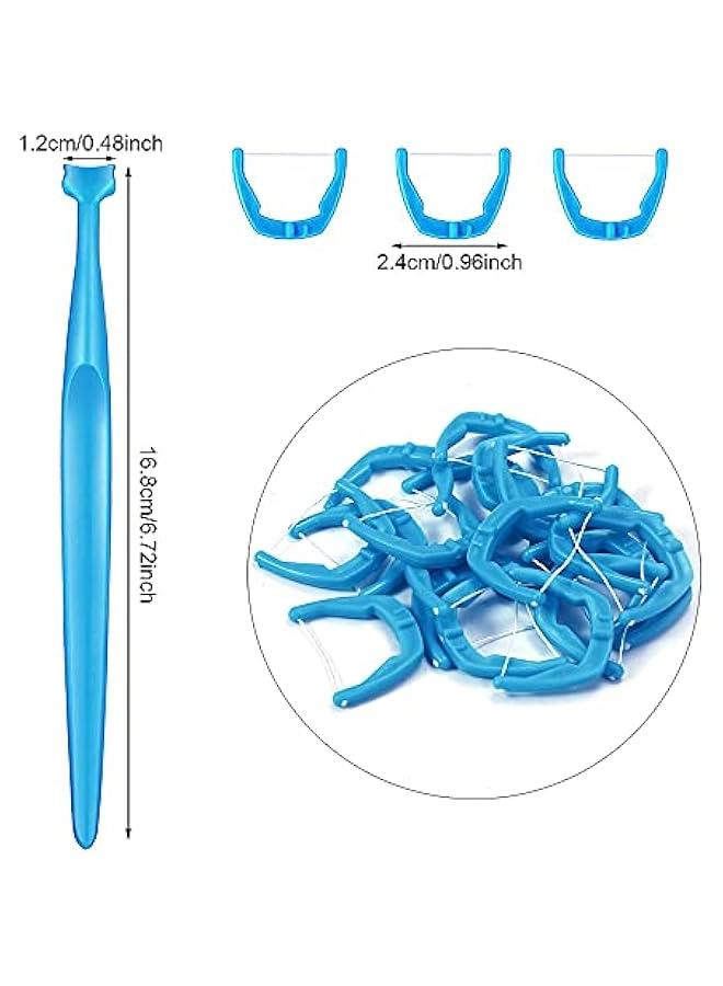 1 Set Dental Floss Holder with 100 Replacement Floss Heads Teeth Cleaning Stick Clean Between The Tooth - Image 2