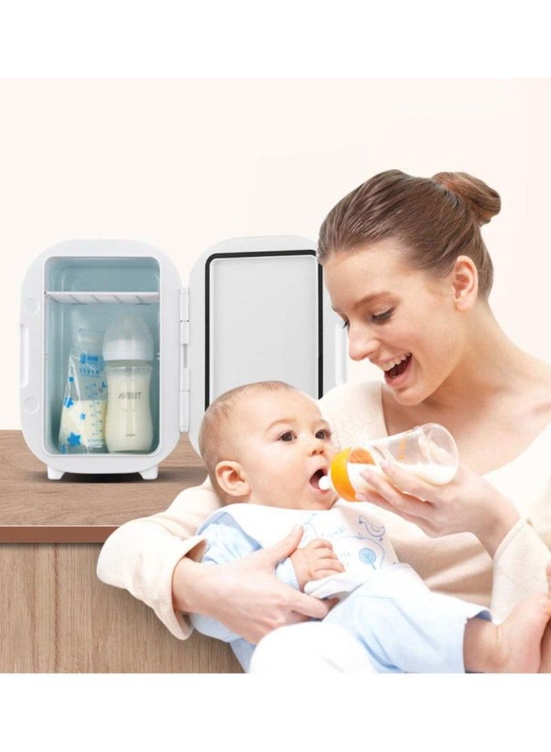 Cool Baby ثلاجة صغيرة Coolbaby بسعة 6 لتر للاستخدام المزدوج، ثلاجة صغيرة لتبريد السيارة/المنزل، وثلاجة تدفئة محمولة، وثلاجة مكياج محمولة للتدفئة والتبريد  - Image 3