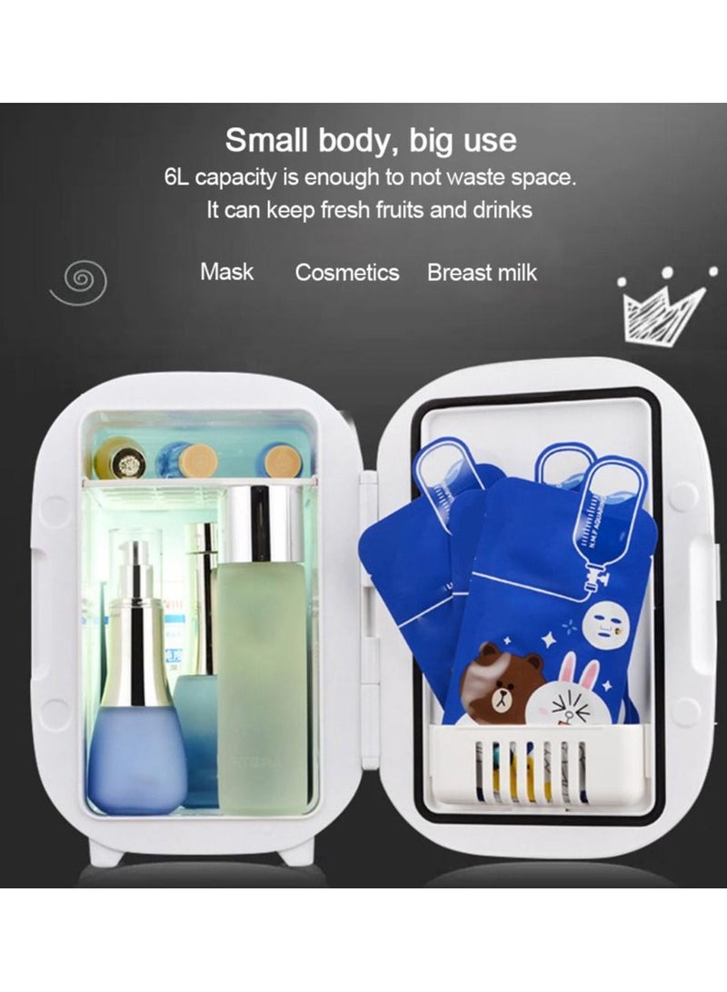 Cool Baby ثلاجة صغيرة Coolbaby بسعة 6 لتر للاستخدام المزدوج، ثلاجة صغيرة لتبريد السيارة/المنزل، وثلاجة تدفئة محمولة، وثلاجة مكياج محمولة للتدفئة والتبريد  - Image 4
