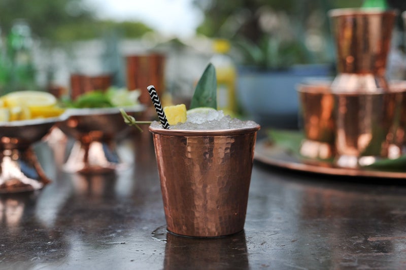 Sertodo Copper Apa Cup | Single, 12 fl oz | Handcrafted, Durable, Artisan Quality Drinkware | Ayurvedic Beverage Serving | Elegant Kitchen and Barware - Image 3