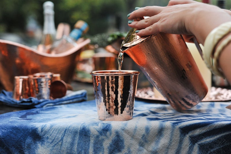 Sertodo Copper Apa Cup | Single, 12 fl oz | Handcrafted, Durable, Artisan Quality Drinkware | Ayurvedic Beverage Serving | Elegant Kitchen and Barware - Image 5