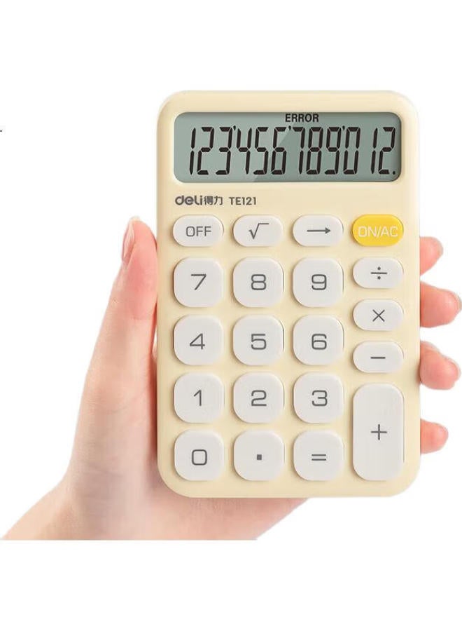 Deli Slim Portable Calculator, 12-Digit Display Financial/Personal Calculator, Office/Study Supplies, Te121 Blue - Image 3
