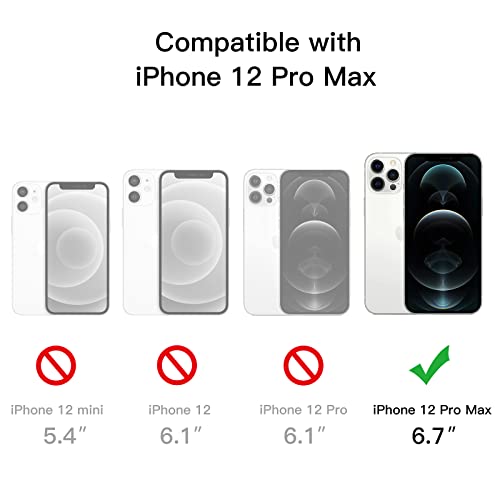 JETech Magnetic Case for iPhone 12 Pro Max 67Inch Compatible with MagSafe Wireless Charging Shockproof Phone Bumper Cover AntiScratch Clear Back Clear - Image 3