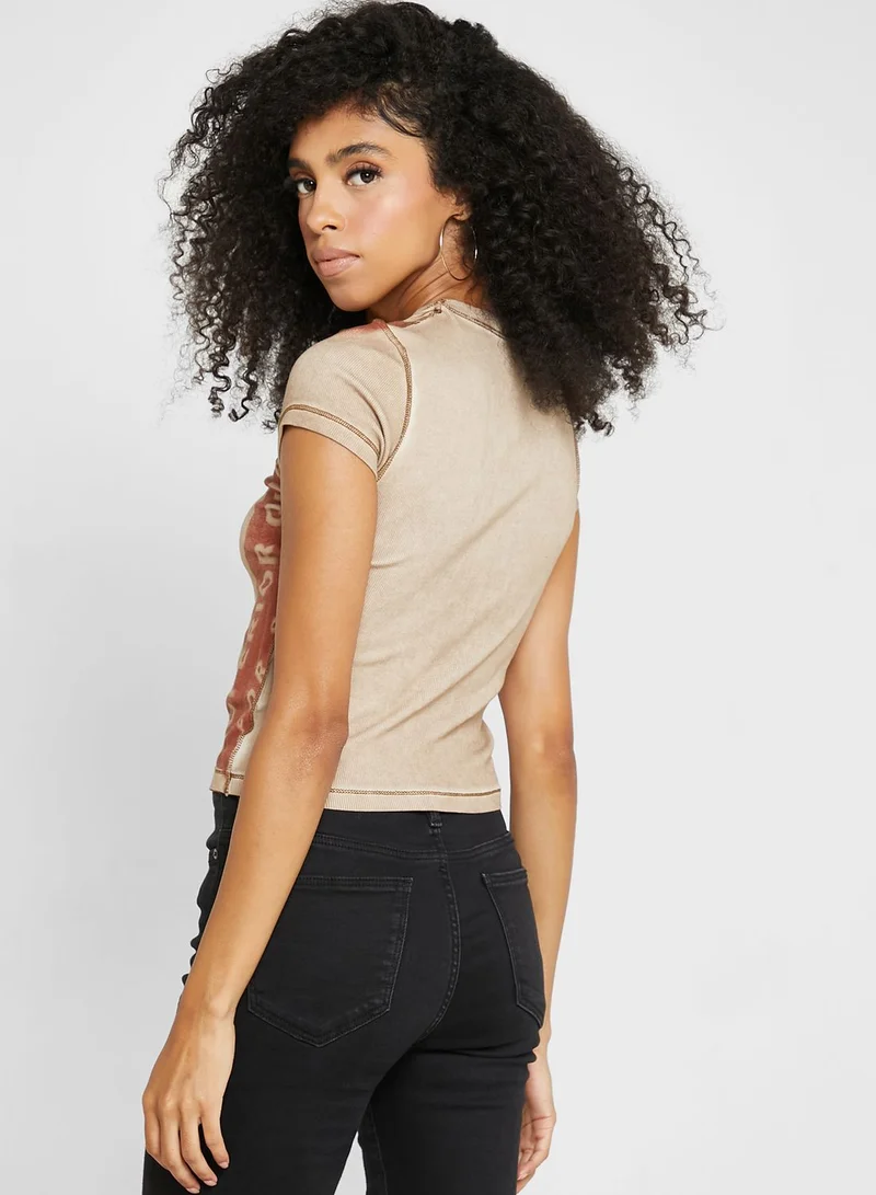 DIESEL Graphic Color Block T-Shirt