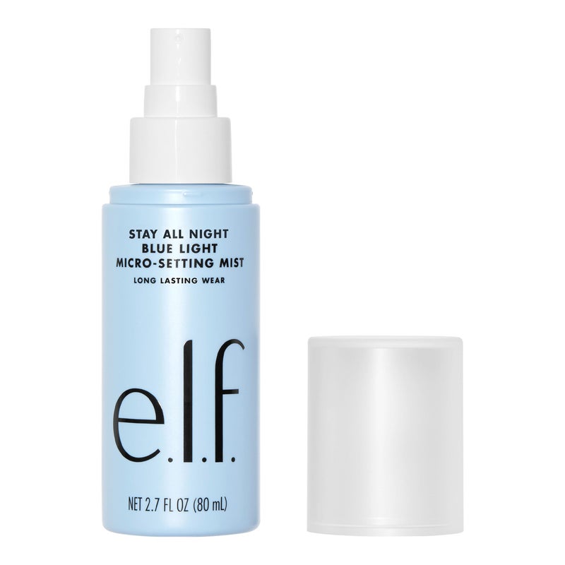 elf Stay All Day Blue Light MicroSetting Mist Spray  Skin Refresher For A Matte Finish Reduces Transmission 27 Fl Oz