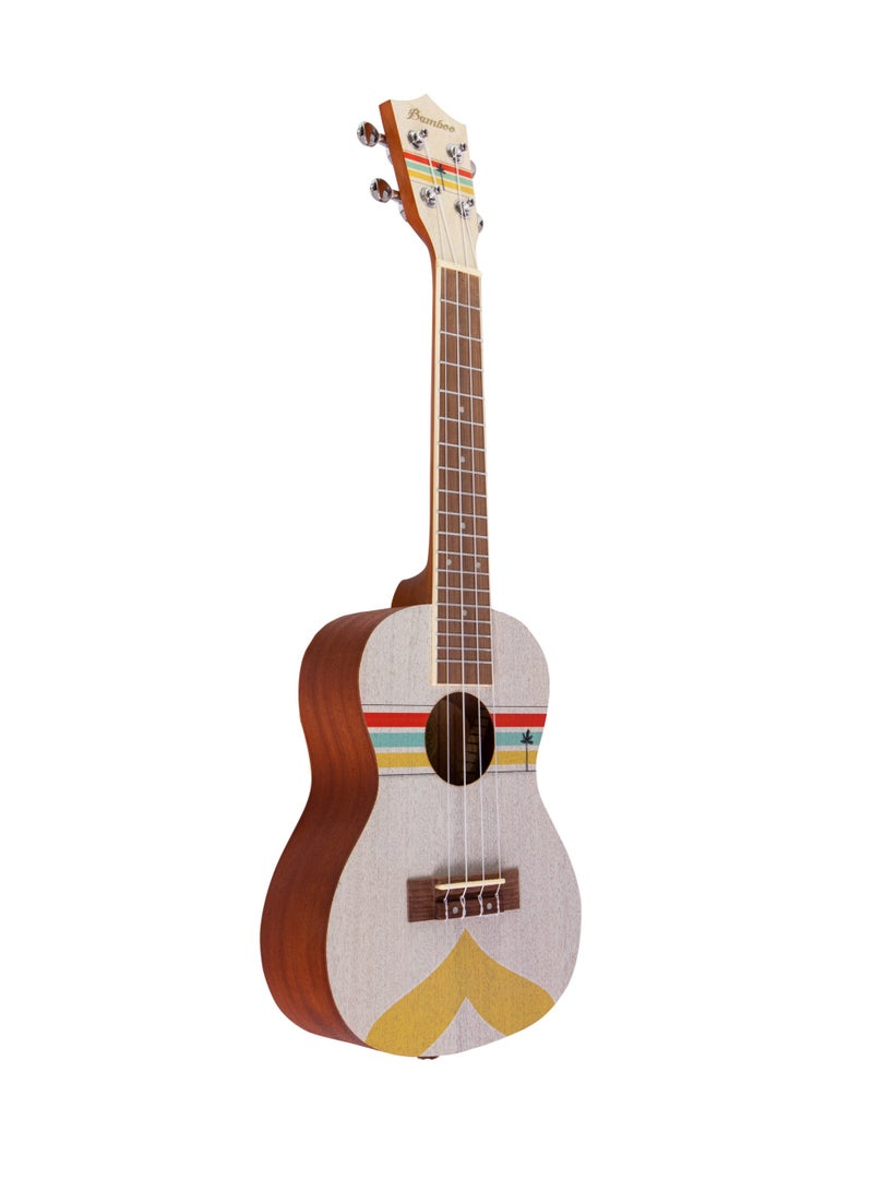 Bamboo U-23 Summer Vibes Concert Ukulele – 23-Inch Beach-Inspired Design with Premium Gig Bag  - Image 1