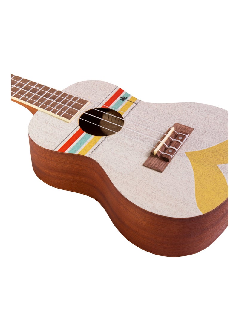 Bamboo U-23 Summer Vibes Concert Ukulele – 23-Inch Beach-Inspired Design with Premium Gig Bag  - Image 3