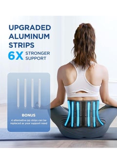 General Back Support with 3D Lumbar Pad Relieves Lower Back Pain 6X Back Support Straps with Replacement Straps for Men and Women Breathable Mesh Fabric  - Image 4
