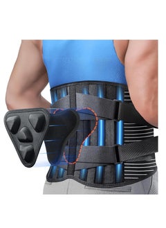 General Back Support with 3D Lumbar Pad Relieves Lower Back Pain 6X Back Support Straps with Replacement Straps for Men and Women Breathable Mesh Fabric  - Image 1