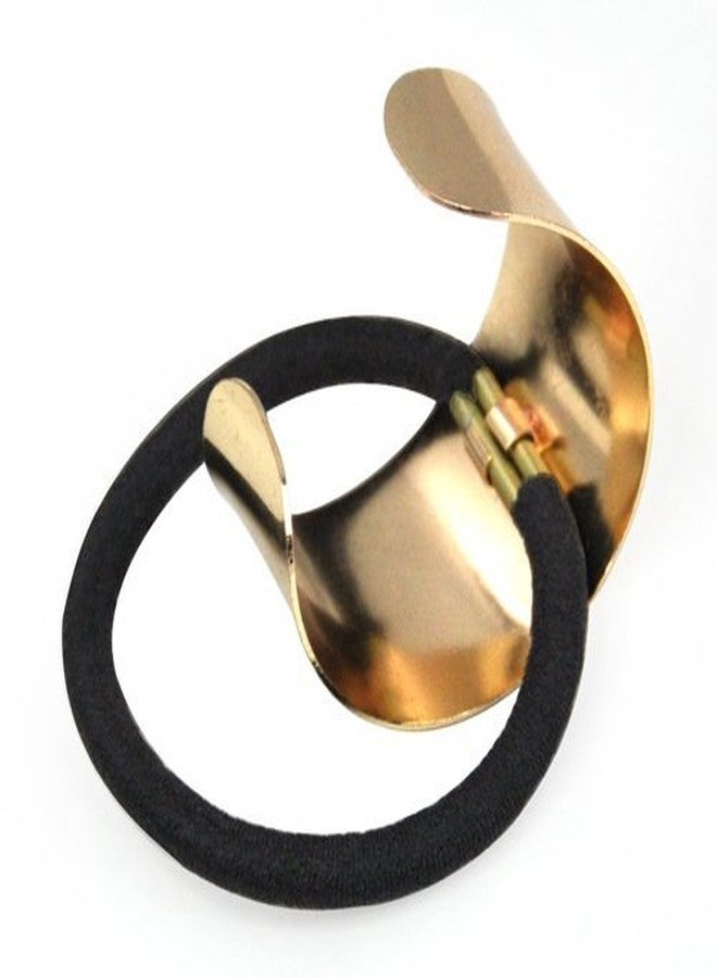 Luzen 2 قطع حزام شعر دائري معدني بونكتيل مرن، حبال شعر مرنة - Image 2