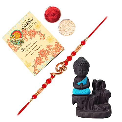 ARCHIES Rakhi for Brother on Rakshabandhan | Buddha Idol Combo Set with 1 Special Rakhi for Bhaiya/Bro/Bhai with Card (Pack of 4) AR-14 - Image 3