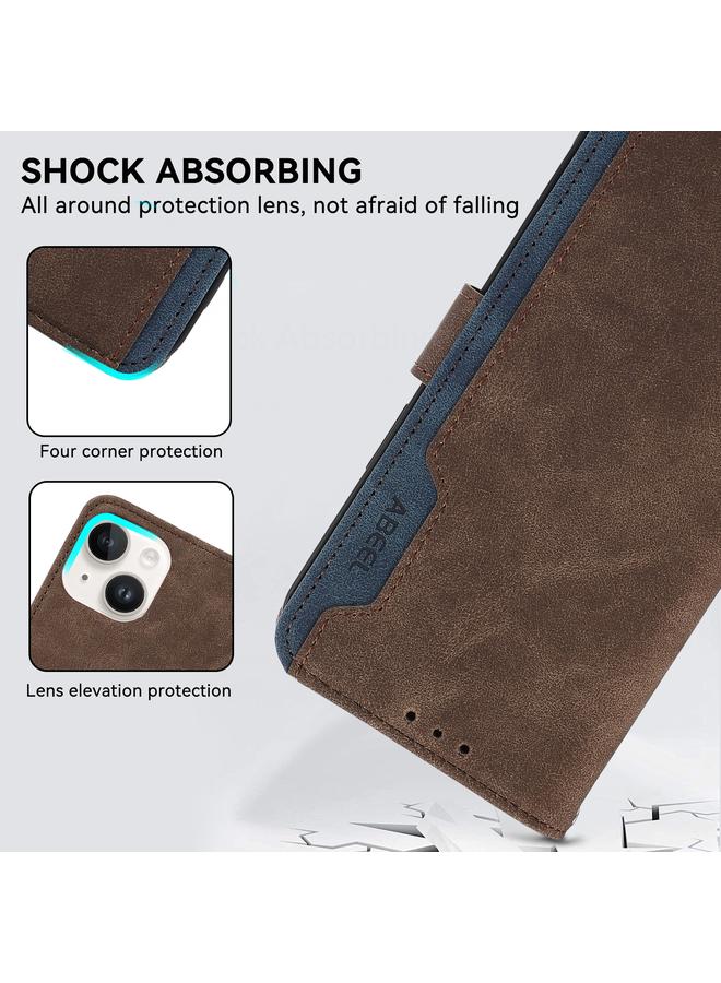 S-TOP Case For Motorola Edge 50 5G Global ABEEL Color Block Magnetic RFID Leather Phone Case - Image 5