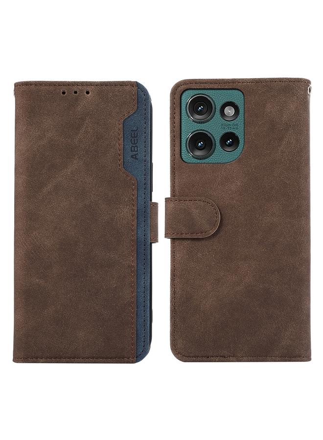 S-TOP Case For Motorola Edge 50 5G Global ABEEL Color Block Magnetic RFID Leather Phone Case - Image 1