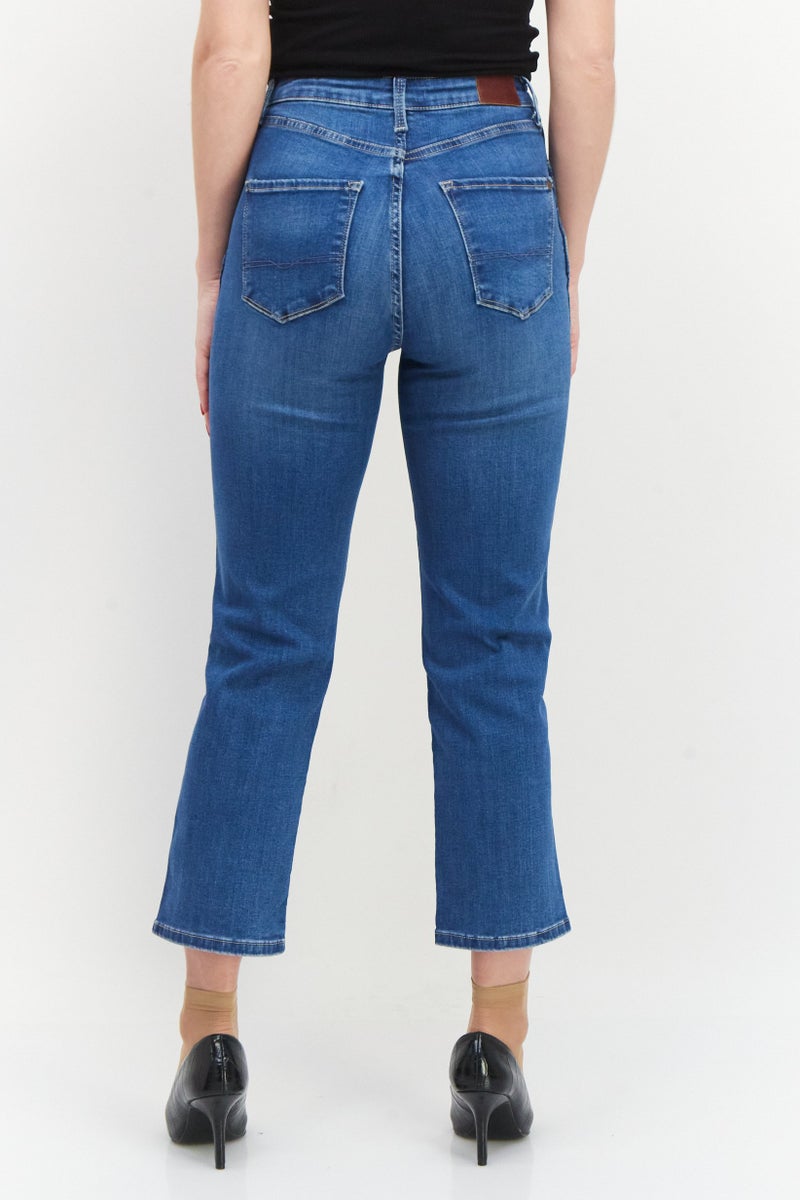 Pepe Jeans Women Slim Fit High Waist Denim Jeans, Blue - Image 2