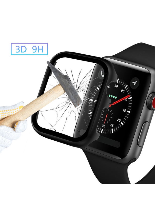 Direct Sales For Apple Watch Iwatch1/2/3/4 Metal + Protective Film Protective Case Anti-fall Cover-Color:Silver-Exterior Dimension:44mm