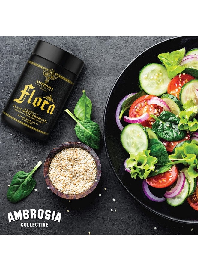 Ambrosia Flora Digestive Enzymes With Probiotics And Prebiotics Plant Based Gut Health Supplement 32 Billion Cfu Vegan Probiotic For Digestive Health (30 Servings) - Image 5